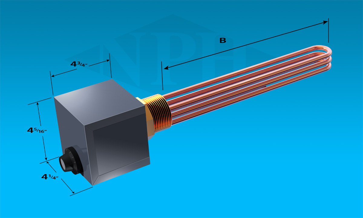 NEMA 1 - 2.5 NPT- General Purpose-3 Elements-With Thermostat-1 or 3 Phase Connection